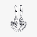 Split Heart Charm