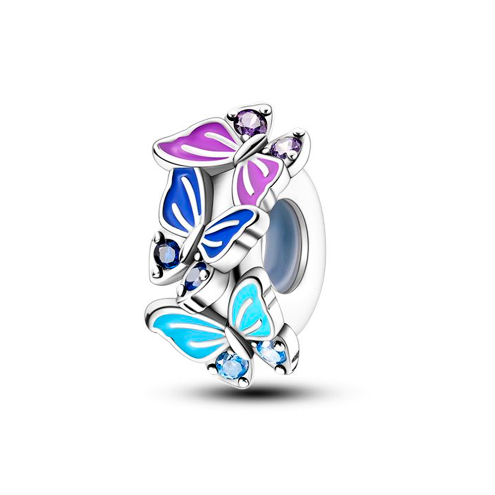Three Butterflies Charm