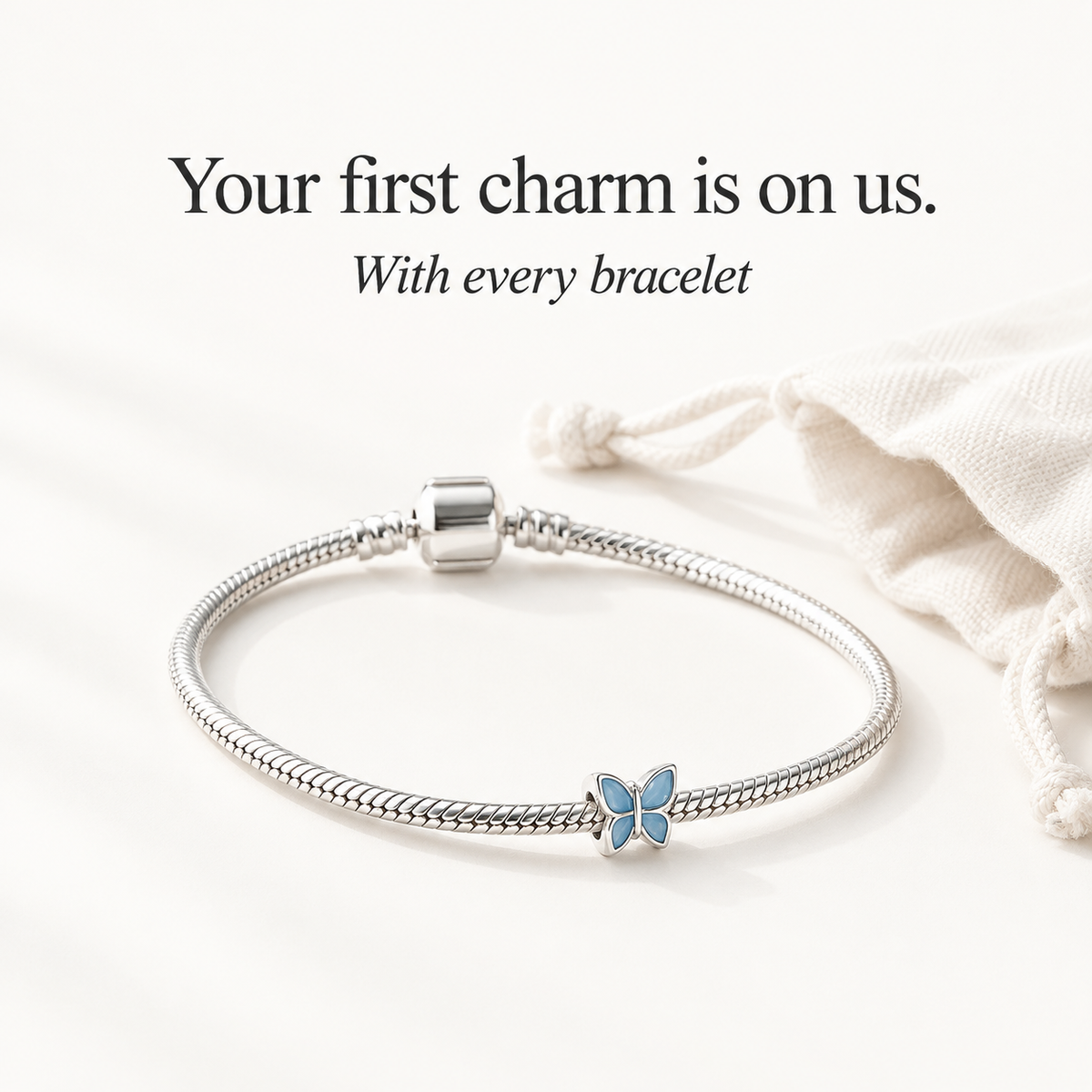 Buy the bracelet. Your first charm is on us.